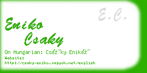 eniko csaky business card